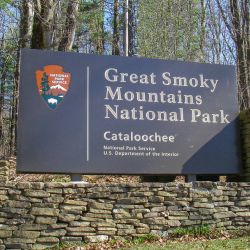 Cataloochee Park Entrance Sign